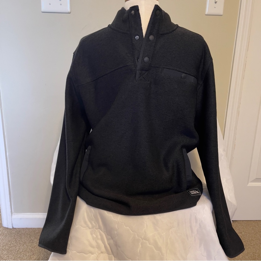 Eddie Bauer Pullover Men’s Size Small Black w/ Pockets NWT